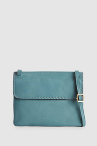 Maya Leather Double Flap Crossbody
