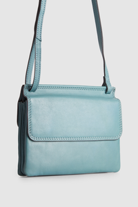 Maya Leather Double Flap Crossbody