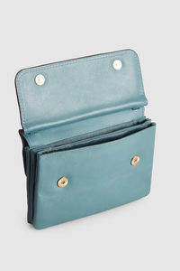 Maya Leather Double Flap Crossbody