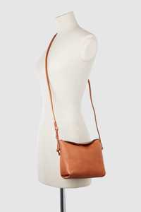 Clara Leather Curve Top Crossbody