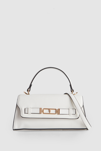 Belt Logo Top Handle Bag