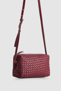 Margo Leather Weave Crossbody Bag