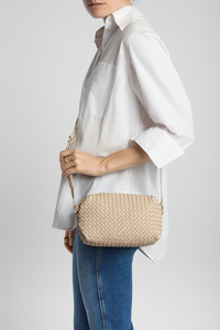 Margo Leather Weave Crossbody Bag