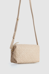 Margo Leather Weave Crossbody Bag