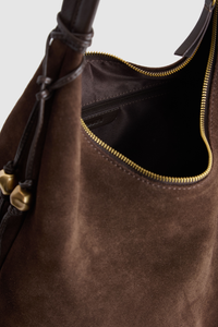 Nina Leather Suede Hobo Bag