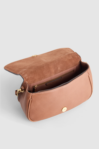 Elara Leather Flap Crossbody Bag