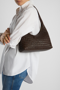 Nina Leather Weave Hobo Bag
