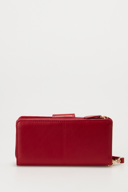 RFID Leather Zip Around Wallet