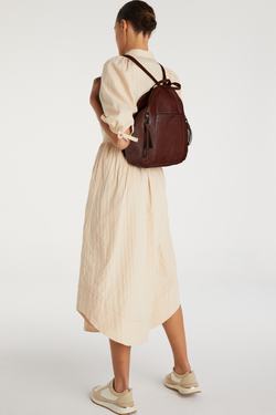 Ari Leather Tassel Backpack