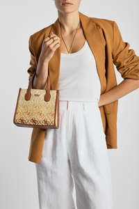 Silvana Straw Mini Tote Bag