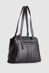 Zip Pocket Panel Tote Bag