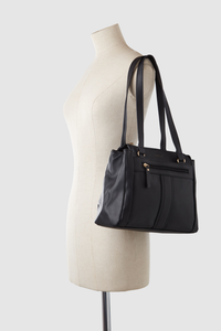 Zip Pocket Panel Tote Bag