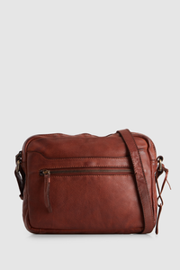 Leather Camera Crossbody Bag