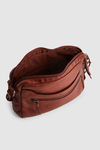 Leather Camera Crossbody Bag