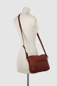 Leather Camera Crossbody Bag