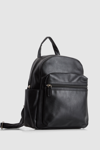 PU Zip Pocket Backpack