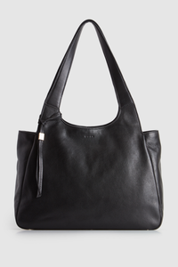 Clara Leather Charm Tote Bag