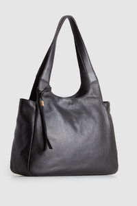 Clara Leather Charm Tote Bag