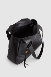 Clara Leather Charm Tote Bag