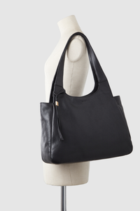 Clara Leather Charm Tote Bag