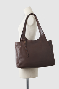Clara Leather Charm Tote Bag