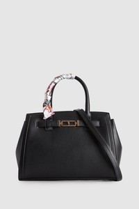 Floral Scarf Shopper Tote