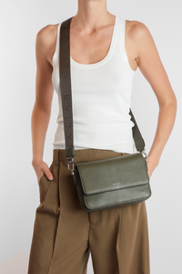 Grace Leather Flap Crossbody Bag