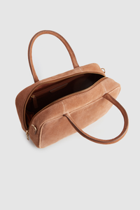 Charli Leather Suede Bowling Bag