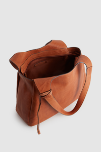 Clara Leather Charm Tote Bag