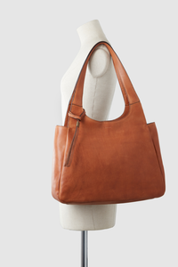 Clara Leather Charm Tote Bag