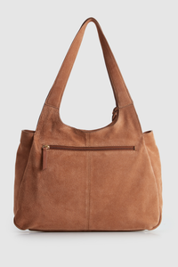 Clara Leather Suede Charm Tote Bag