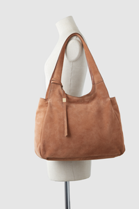 Clara Leather Suede Charm Tote Bag