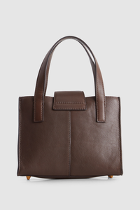 Margo Leather Mini Lock Tote Bag