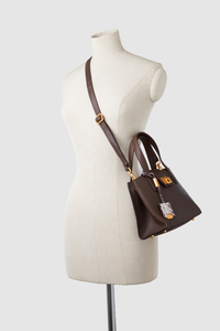 Margo Leather Mini Lock Tote Bag