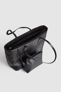 Embossed Tote Bag With Pouch