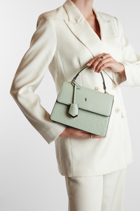 Embossed Top Handle Bag