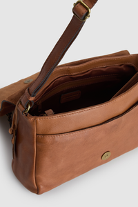 Wynn Leather Flap Crossbody Bag