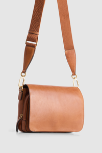 Charli Leather Flap Crossbody Bag