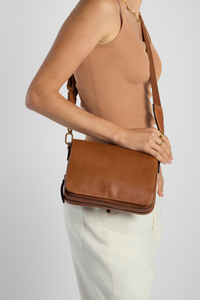 Charli Leather Flap Crossbody Bag
