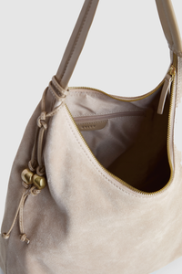 Nina Leather Suede Hobo Bag