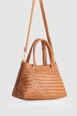 Elise Leather Weave Shopper Bag