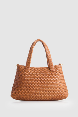 Elise Leather Weave Shopper Bag