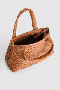 Elise Leather Weave Shopper Bag