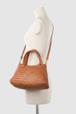 Elise Leather Weave Shopper Bag
