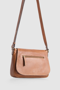 Cora Leather Flap Crossbody Bag