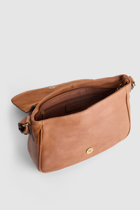 Cora Leather Flap Crossbody Bag
