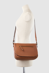 Cora Leather Flap Crossbody Bag