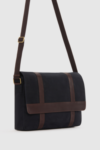 Noah Canvas/Lea Trim EW Satchel
