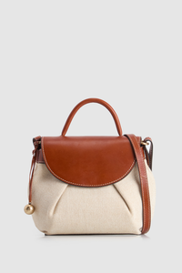 Alana Leather Canvas Crossbody Bag