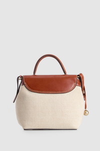 Alana Leather Canvas Crossbody Bag